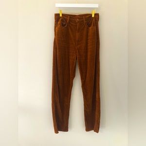 Mother high waisted study hover corduroy pants, worn once 1748
